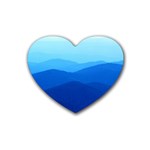 Blue hills Rubber Coaster (Heart)