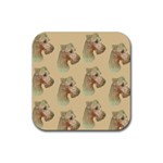 Irish_Terrier Rubber Square Coaster (4 pack)