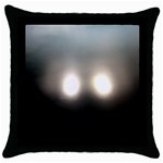 gorgeous ufo smokey landing Throw Pillow Case (Black)