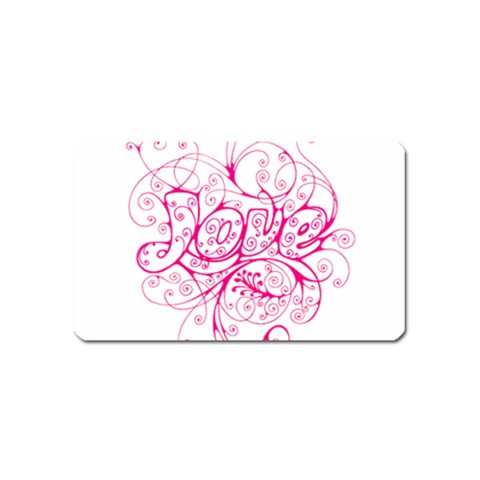 White Love Magnet (Name Card) from UrbanLoad.com Front