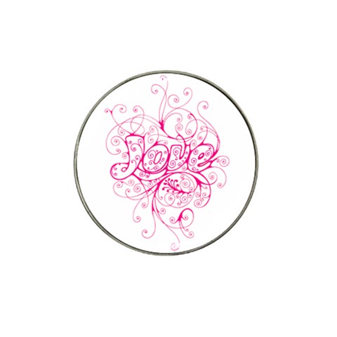 White Love Hat Clip Ball Marker (10 pack) from UrbanLoad.com Front