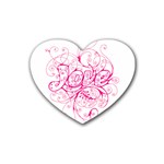 White Love Rubber Coaster (Heart)