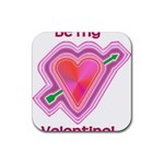 Be My Valentine Rubber Coaster (Square)