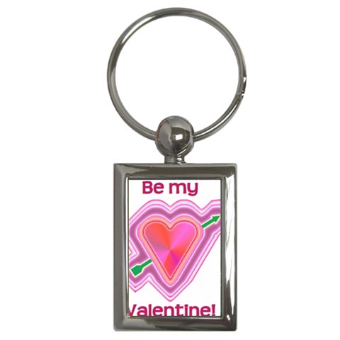 Be My Valentine Key Chain (Rectangle) from UrbanLoad.com Front