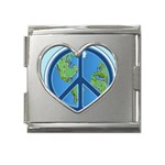 World Peace Mega Link Heart Italian Charm (18mm)