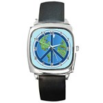 World Peace Square Metal Watch