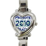 Promote Peace-2010 Heart Italian Charm Watch