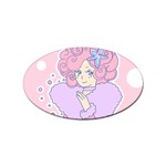 Bubbles Pink Sticker Oval (10 pack)