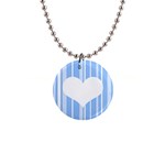 Heart and Stripes 1  Button Necklace