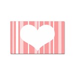 Heart and Stripes Sticker Rectangular (10 pack)