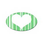 Heart and Stripes Sticker (Oval)