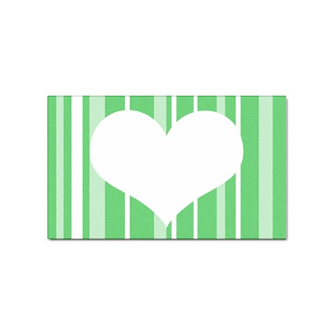 Heart and Stripes Sticker Rectangular (10 pack) from UrbanLoad.com Front