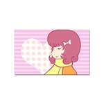Girl and Heart 1 Sticker (Rectangular)