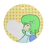 Girl and Heart 2 Ornament (Round)