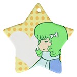 Girl and Heart 2 Ornament (Star)