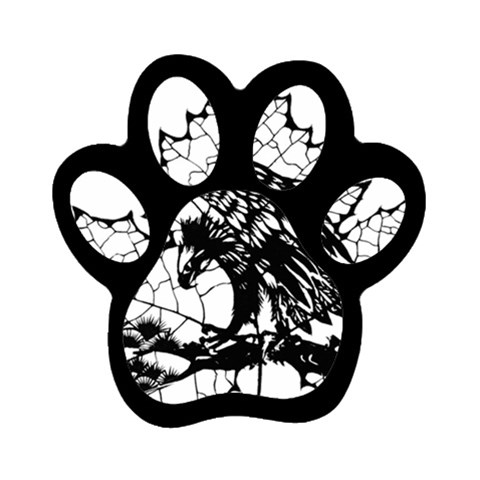 Maple & Eagle Magnet (Paw Print) from UrbanLoad.com Front