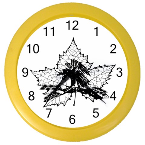 Maple & Eagle Color Wall Clock from UrbanLoad.com Front