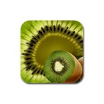 Kiwifruit Rubber Square Coaster (4 pack)