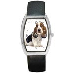 Basset Hound Dog Barrel Style Metal Watch