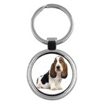 Basset Hound Dog Key Chain (Round)