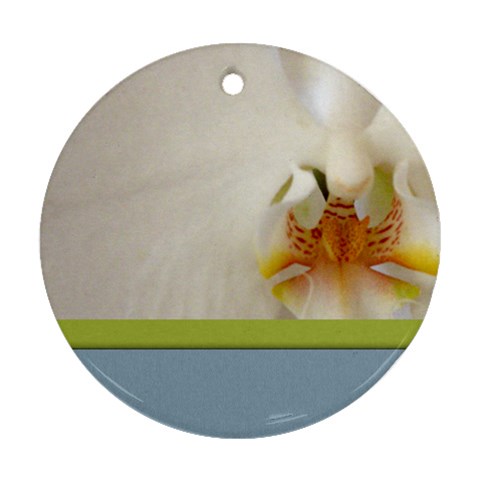 Wedding Orchid Ornament (Round) from UrbanLoad.com Front
