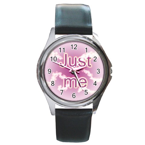 just me transparent JPEG Round Metal Watch from UrbanLoad.com Front
