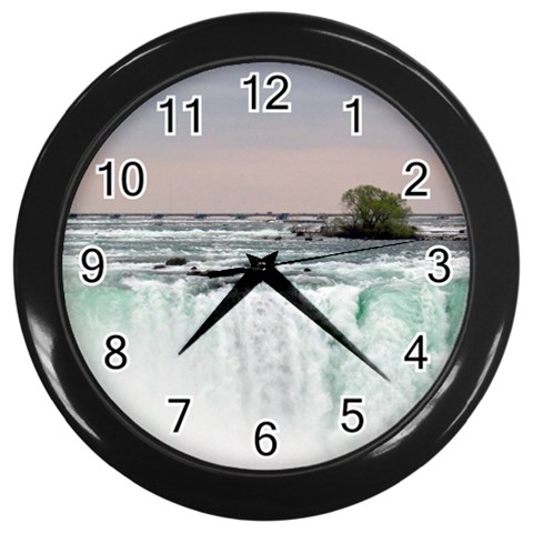 Niagra s Horseshoe Falls Wall Clock (Black) from UrbanLoad.com Front