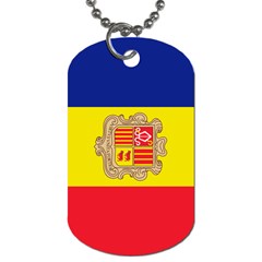 Flag of Andorra Dog Tag (Two Sides) from UrbanLoad.com Front