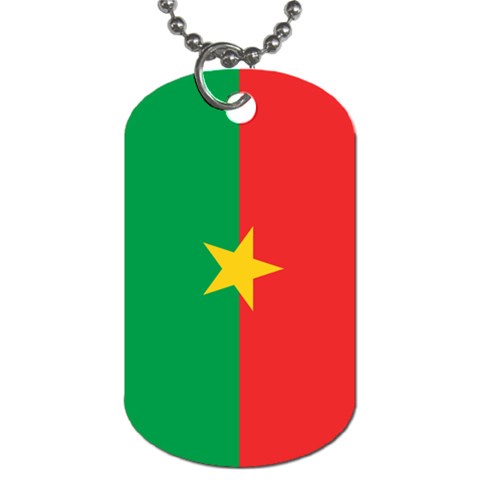 Flag of Burkina Faso Dog Tag (Two Sides) from UrbanLoad.com Front