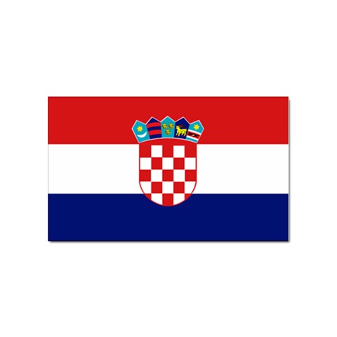 Flag of Croatia Sticker (rectangular) 5  X 3  from UrbanLoad.com Front
