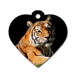 Tiger 0007 Dog Tag Heart (Two Sides)