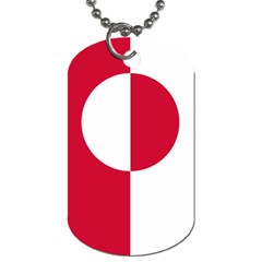 Flag of Greenland Dog Tag (Two Sides) from UrbanLoad.com Front