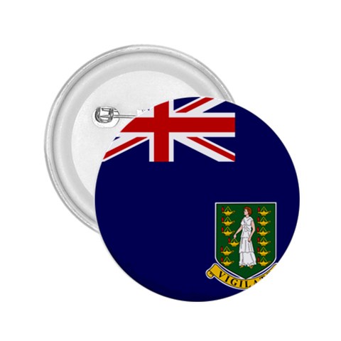 Flag of the British Virgin Islands 2.25  Button from UrbanLoad.com Front