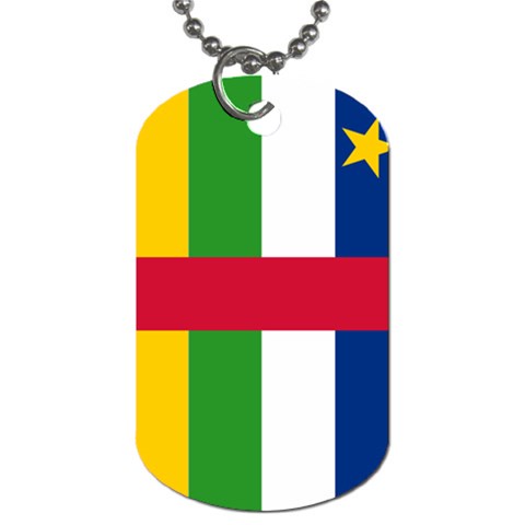 Flag of the Central African Republic Dog Tag (Two Sides) from UrbanLoad.com Front
