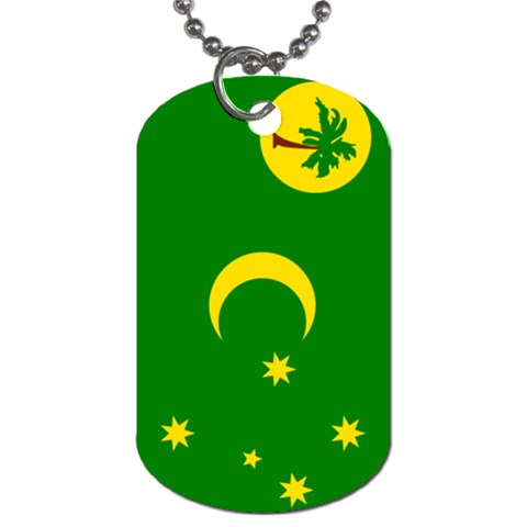 Flag of the Cocos Keeling Islands Dog Tag (Two Sides) from UrbanLoad.com Front