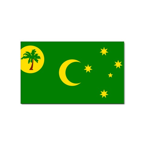 Flag of the Cocos Keeling Islands Sticker (rectangular) 5  X 3  from UrbanLoad.com Front