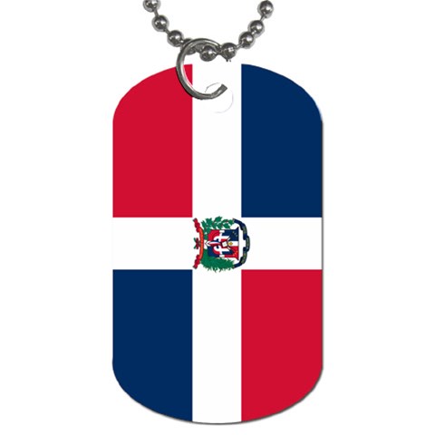 Flag of the Dominican Republic Dog Tag (Two Sides) from UrbanLoad.com Front