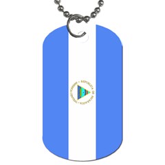 Flag of Nicaragua Dog Tag (Two Sides) from UrbanLoad.com Front