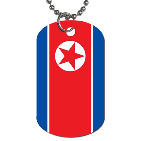 Flag of North Korea Dog Tag (Two Sides) from UrbanLoad.com Front