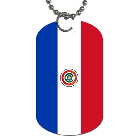 Flag of Paraguay Dog Tag (Two Sides) from UrbanLoad.com Front