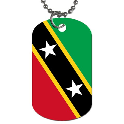 Flag of Saint Kitts and Nevis Dog Tag (Two Sides) from UrbanLoad.com Front