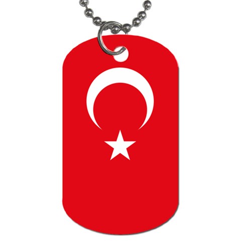 Flag of Turkey Dog Tag (Two Sides) from UrbanLoad.com Front