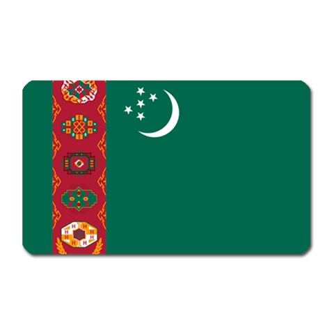 Flag of Turkmenistan Magnet (Rectangular) 3  X 5  from UrbanLoad.com Front
