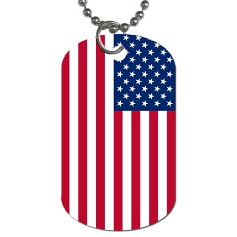 United States Flag Dog Tag (Two Sides) from UrbanLoad.com Front