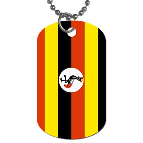Flag of Uganda Dog Tag (Two Sides) from UrbanLoad.com Front