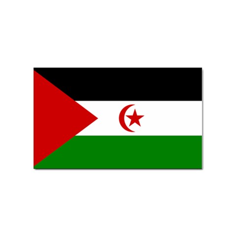 Flag of Western Sahara Sticker (rectangular) 5  X 3  from UrbanLoad.com Front