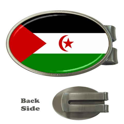 Flag of Western Sahara Money Clip (Oval) from UrbanLoad.com Front