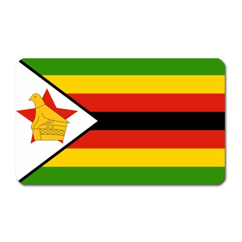 Flag of Zimbabwe Magnet (Rectangular) 3  X 5  from UrbanLoad.com Front