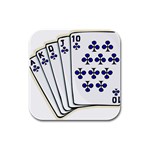 Poker D2 Rubber Square Coaster (4 pack)