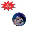 Baby Snow Leopard 1  Mini Magnet (10 pack) 